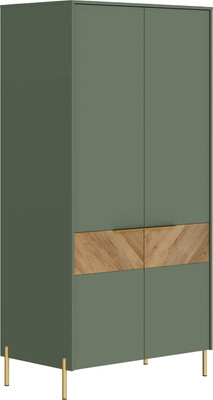 Шкаф Black Red White Siena SZF2D (дымчатый зеленый/дуб вотан)