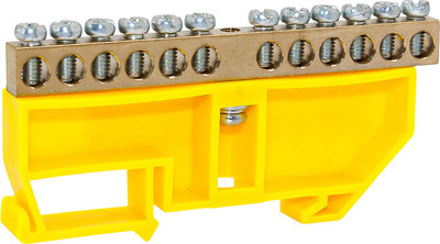 Шина заземления DEKRON 6x9-12 / AN0803-0016 (желтый)
