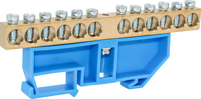 Шина нулевая DEKRON 8x12-12 / AN0803-0027 (синий)