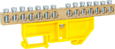 Шина заземления DEKRON 8x12-14 / AN0803-0039 (желтый)