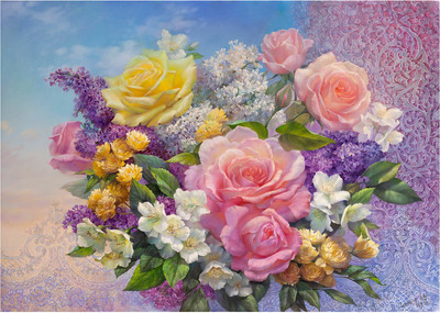 Картина по номерам Остров Сокровищ Букет / 663288