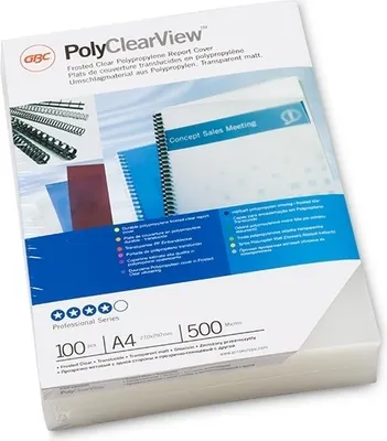 Обложки для переплета ProOffice PolyClearView FrostedClear ESP425500 (100шт)
