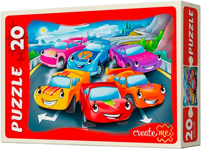 Пазл РЫЖИЙ КОТ Maxi 20 Гоночные машинки / УК20-1980 (20эл)