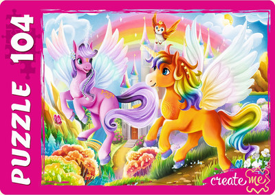 Пазл РЫЖИЙ КОТ Единороги / УК104-1984 (104эл)