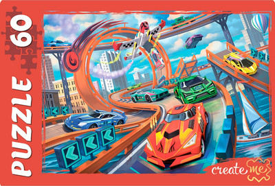 Пазл РЫЖИЙ КОТ Крутой вираж / П60-0433 (60эл)