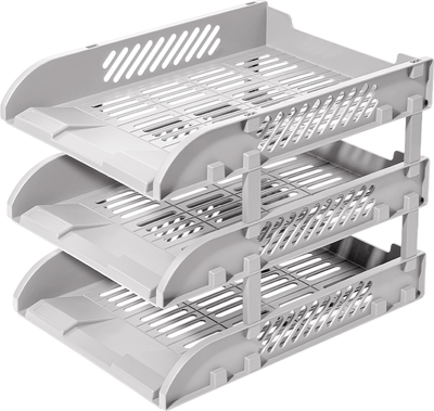 Лоток для бумаг Deli 9213 (серый)