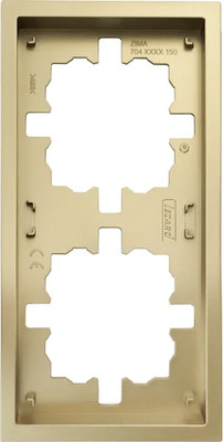Рамка для выключателей и розеток Lezard Zima 704-3600-147 (золото)