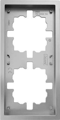 Рамка для выключателей и розеток Lezard Zima 704-7400-147 (серый матовый, 2 поста)