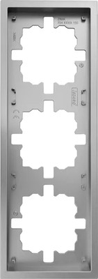 Рамка для выключателей и розеток Lezard Zima 704-7400-148 (серый матовый, 3 поста)