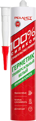 Герметик силиконовый Realist Pro Универсальный (280мл, белый)