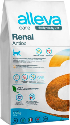 Сухой ветеринарный корм для кошек Alleva Care Ренал / P10273 (1.5кг)
