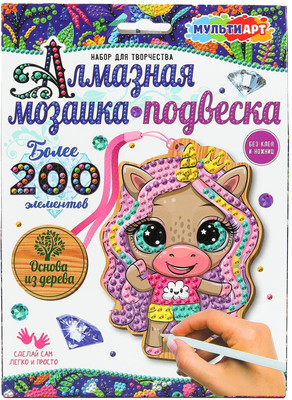 Набор алмазной вышивки MultiArt Единорожка / STICK-PEN