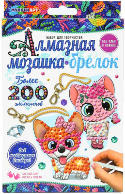 Набор алмазной вышивки MultiArt Милые животные / DIY-DIAMPEND