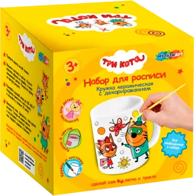 Набор для творчества MultiArt Три Кота кружка для росписи / MUG-3KGEMS