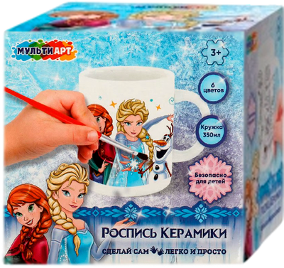 Набор для творчества MultiArt Кружка для росписи Снежная принцесса / MUG-FR