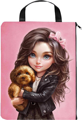 Папка для тетрадей Феникс+ Брюнетка с собачкой / 69311