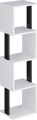 Стеллаж Макс Стайл СН-4 (белый/черный)