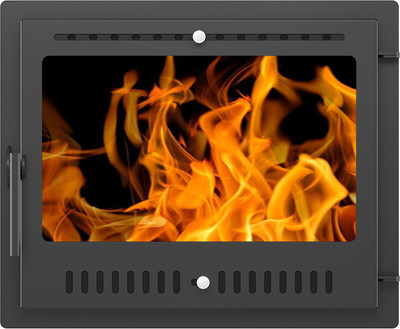 Дверца каминная Везувий Каминная Панорама (М) Антрацит