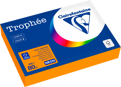 Бумага Clairefontaine А4 80г/м2 / 2978C (500л, неон оранжевый)
