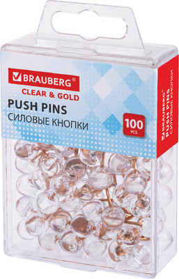 Кнопки канцелярские Brauberg Шарики / 272760 (100шт)