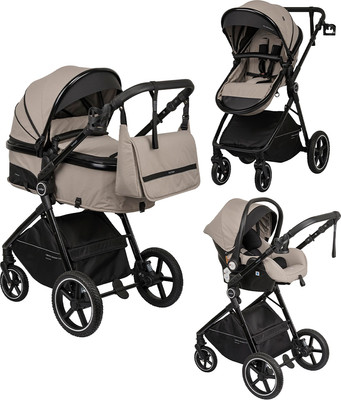 Детская универсальная коляска INDIGO Target 3в1 (бежевый)