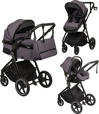 Детская универсальная коляска INDIGO Target 3в1 (серый)