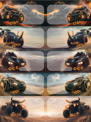 Набор наклеек Erich Krause Road Beast / 63465