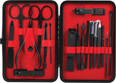 Набор для маникюра WBZ 18 в 1 / 609487 (черный карбон)