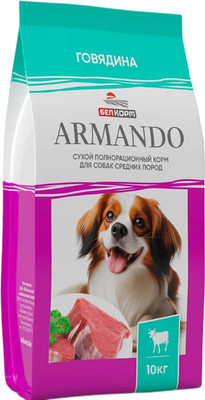 Сухой корм для собак Armando Полнорационный для средних пород со вкусом говядины (10кг)