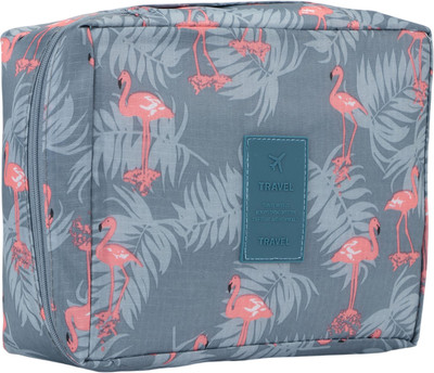 Косметичка Sima-Land Фламинго. На молнии / 7081530 (серый)