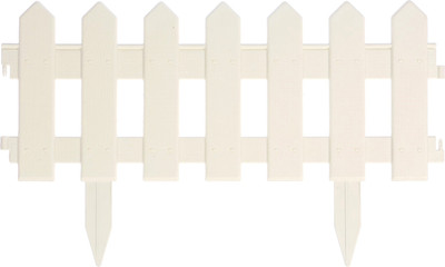 Изгородь декоративная Мастер Сад Палисадник 30x196см 4 секции / 2152310 (белый)