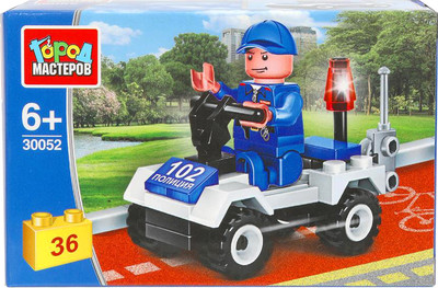 Конструктор Город мастеров Полицейский на квадроцикле / 30052-JS (36эл)