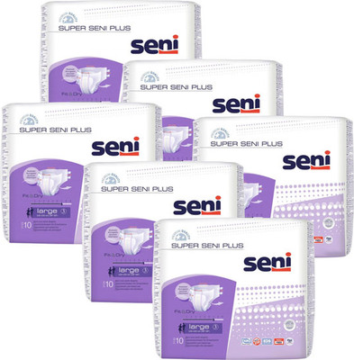 Подгузники для взрослых Seni Super Plus Large (6x10шт)