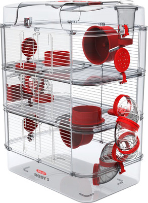 Клетка для грызунов Zolux Rody 3 Trio / 206023 (рубиново-красный)