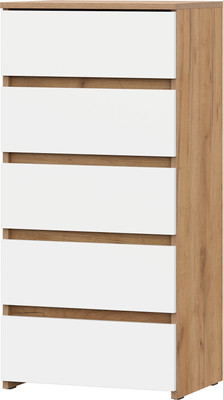 Комод Mio Tesoro Некст 1 5 ящиков (дуб золотой/белый)