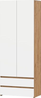 Шкаф Mio Tesoro Некст 1 2-х створчатый с ящиками (дуб золотой/белый)