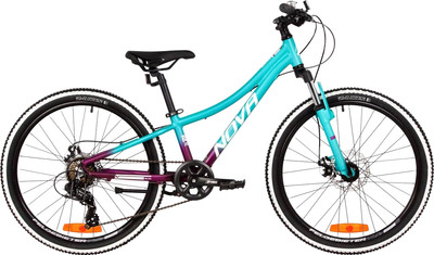 Велосипед Novatrack Katrina 20 / 20AHD.KATRINA.VGN5 (зеленый/фиолетовый, разобранный, в коробке)
