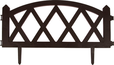 Изгородь декоративная GREENGO Modern 35x232см 4 секции (коричневый)
