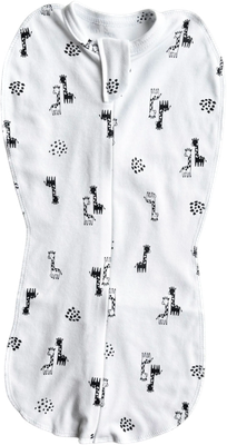 Пеленка-кокон детская Sofi Жирафики / 4009 (р.56, интерлок)