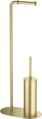 Стойка для туалетной бумаги с ершиком Aquatek Оберон AQ4231BG (золото)