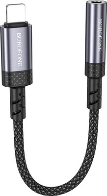 Кабель/переходник Borofone BV24 Lightning на Jack 3.5 (металлик)