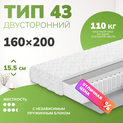 Матрас Mio Tesoro Тип 43 Stellata 160x200 (джерси трикот)