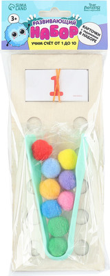 Развивающий игровой набор Лесная мастерская Счет от 1 до 10 с бомбошками / 10326644