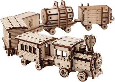 Сборная модель Drovo Паровоз с вагонами 6 в 1 / DR031