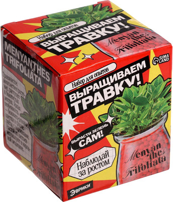 Набор для выращивания растений Эврики Выращиваем травку / 10762662 (красный)