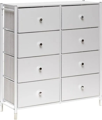 Комод Импэкс Нирита/Хайди 8 ящиков (белый)