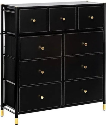Комод Импэкс Нирита/Хайди 9 ящиков (черный)