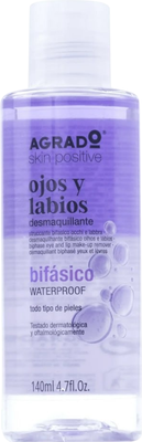 Лосьон для снятия макияжа Agrado Biphase eye and lip make-up remover (140мл)