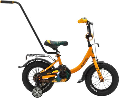 Детский велосипед с ручкой ZigZag Zoo 12 / ZG-1281 (оранжевый, разобранный, в коробке)