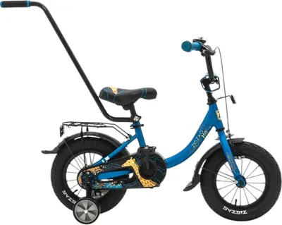 Детский велосипед с ручкой ZigZag Zoo 12 / ZG-1283 (бирюзовый, разобранный, в коробке)